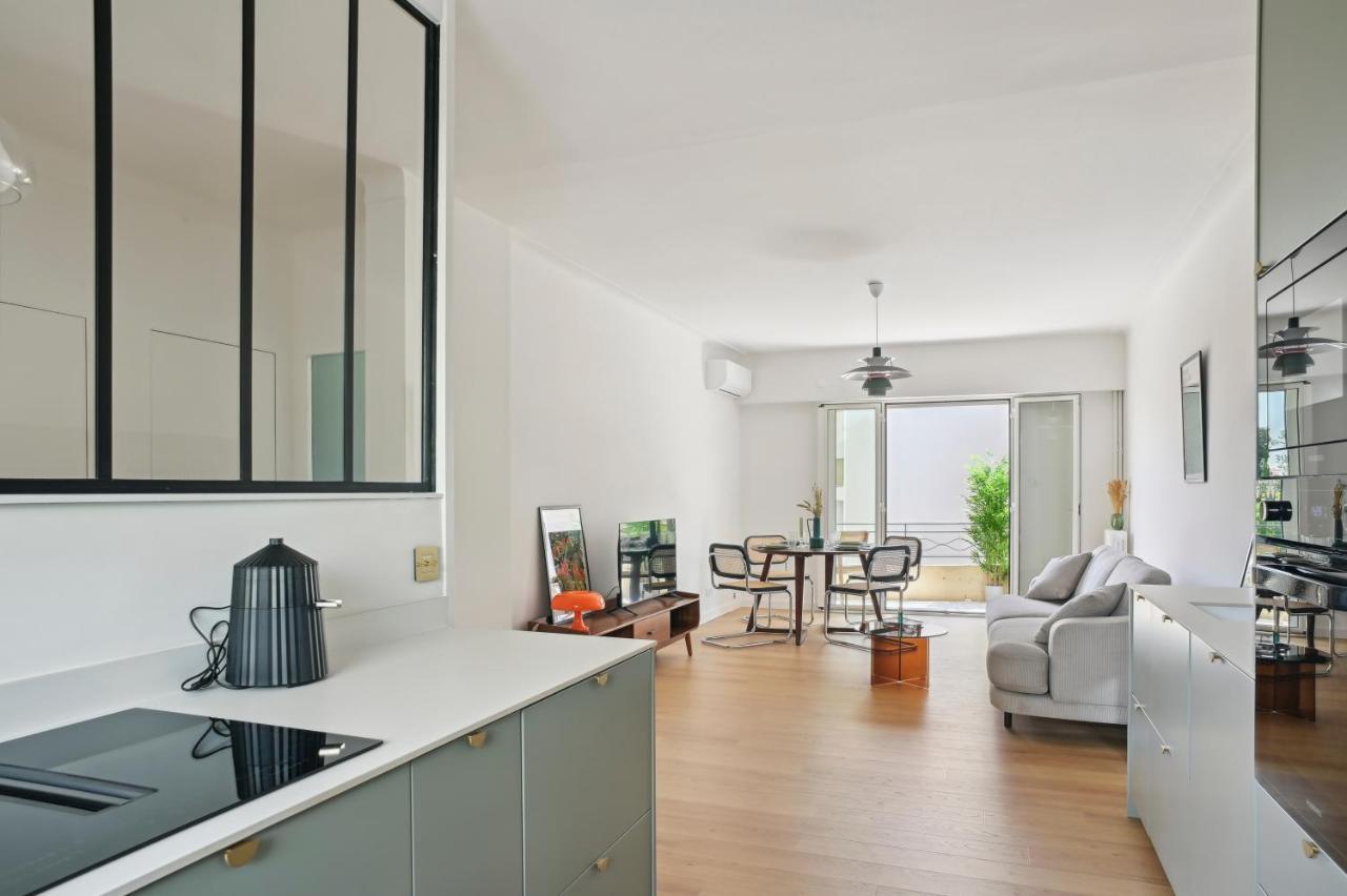 Designer Flat, Luxurious, Close From Palais, Terrasse, Private Garage, Air Conditoning Cannes Kültér fotó